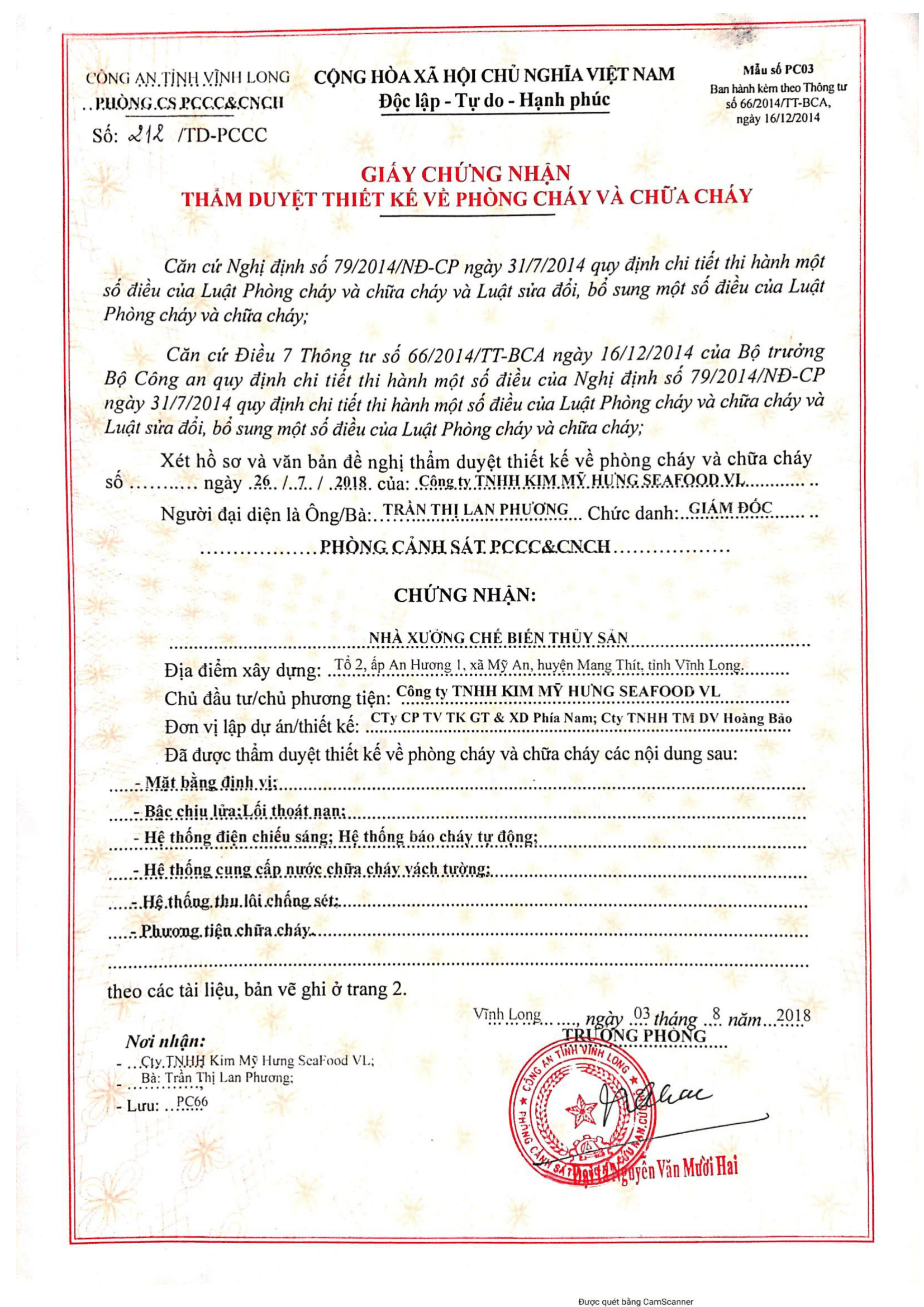 Fire Safety Approval (PCCC)